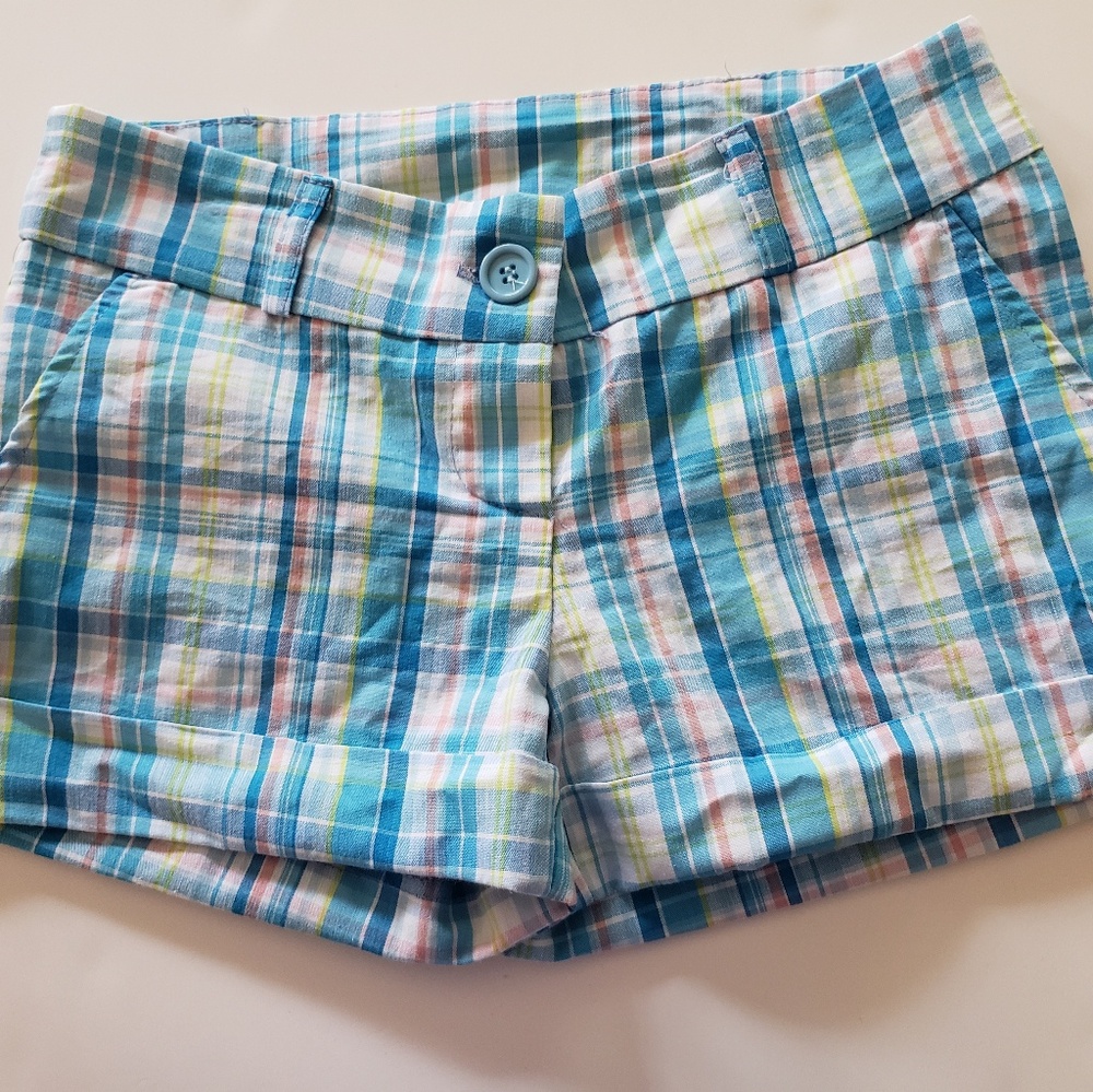 2 for $20 Plaid Patterned Blue Shorts - Size Small